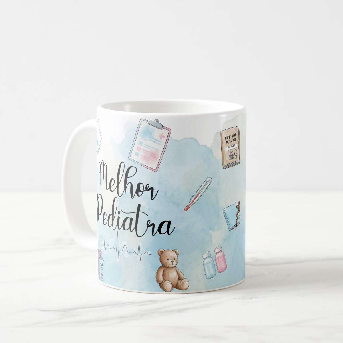 Caneca Medicina Pediatra Pronta Entrega Presente Médico Pediatria