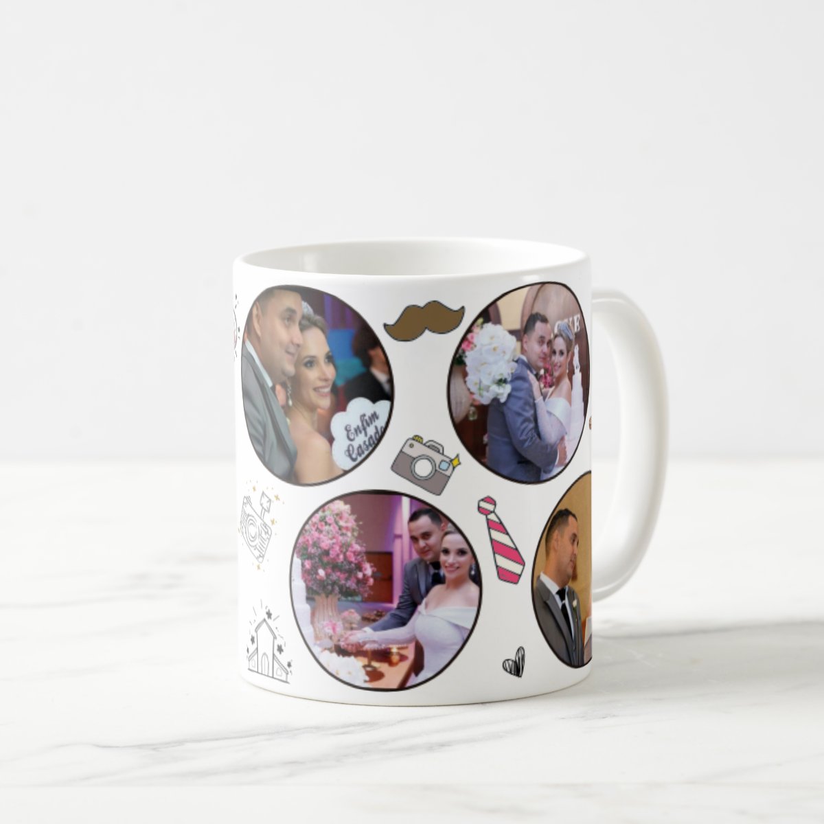 Caneca Presente 1 Aniversário de Casamento Bodas de Papel