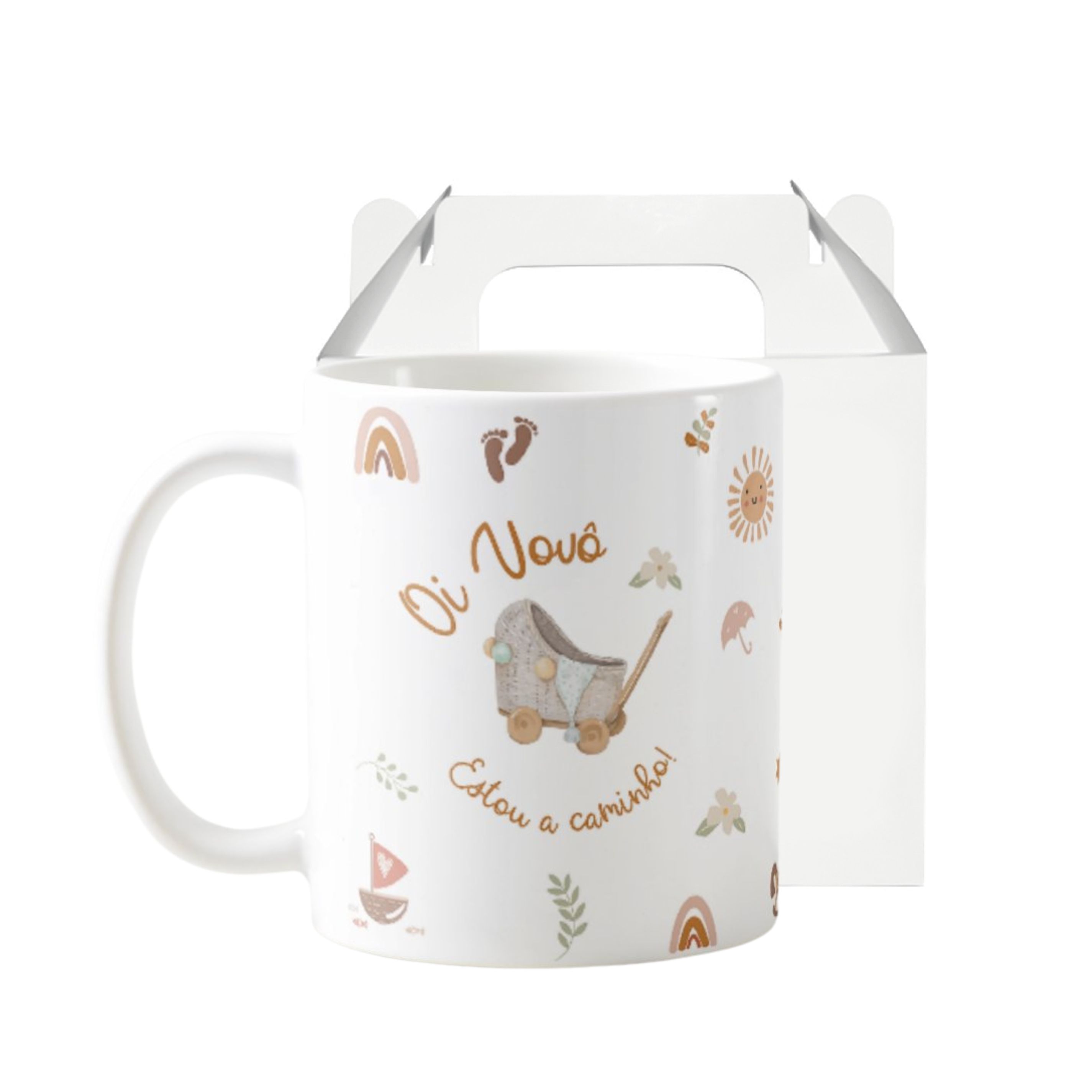 Caneca Presente Revelação Especial Oi Vovô Estou a Caminho