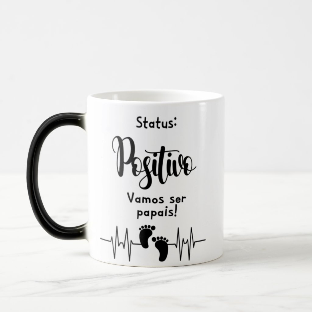 Caneca Mágica Presente Anúncio Gravidez Positivo Família - Anúncio de Gravidez (Pai)