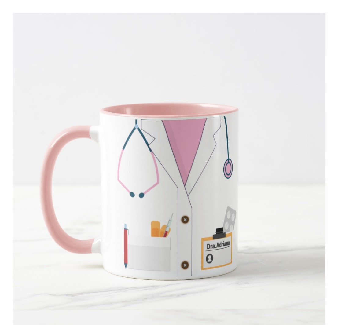 Caneca Personalizada Jaleco Médica Profissão Medicina