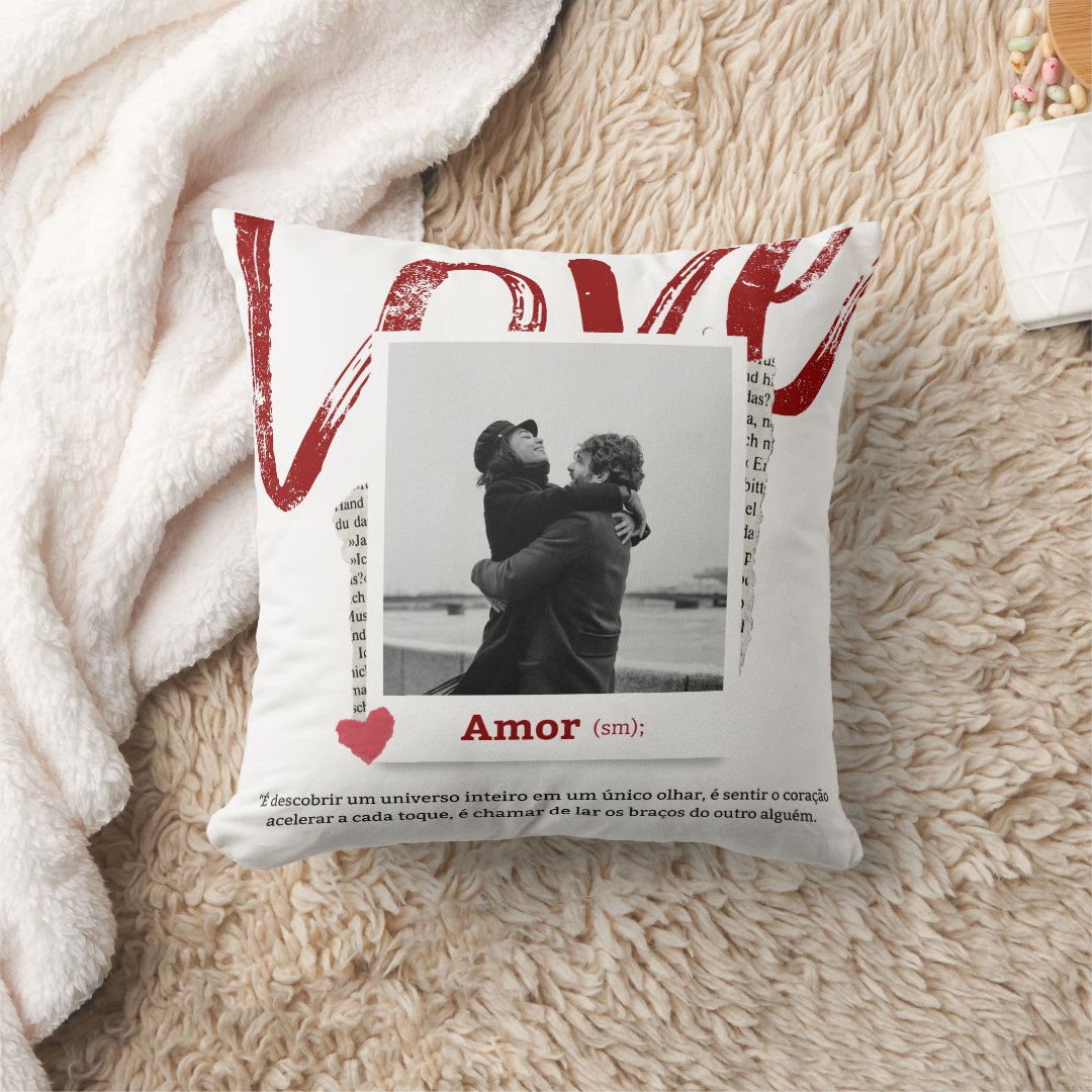 Almofada Decorativa Presente Significado do Amor com Foto