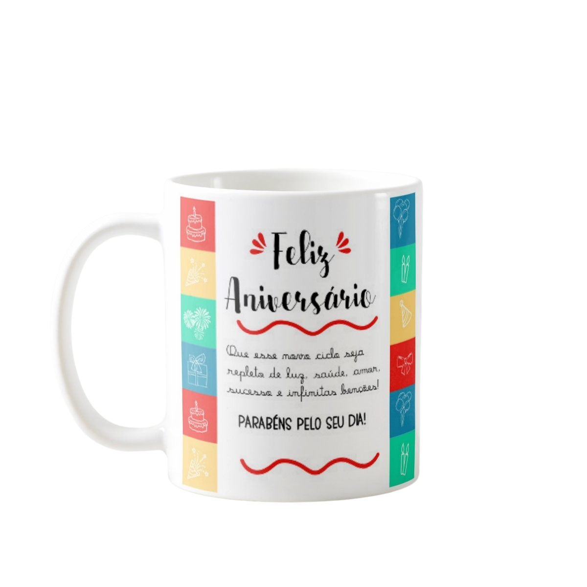 Caneca Mágica Presente Criativo com Frase Feliz Aniversário - Outros (Aniversário)