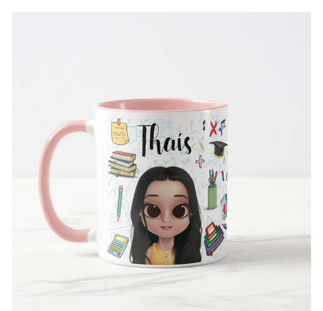 Caneca Estudante Presente Criativo Amiga Estudiosa - Outros (Amigo(a))