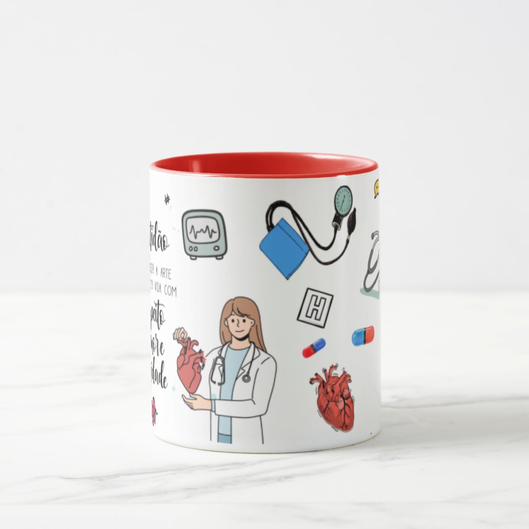 Caneca Cardiologia Presente Criativo Cardiologista Especial
