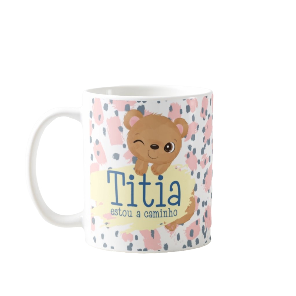Caneca Anunciar Grávidez Titia Presente Pronta Entrega