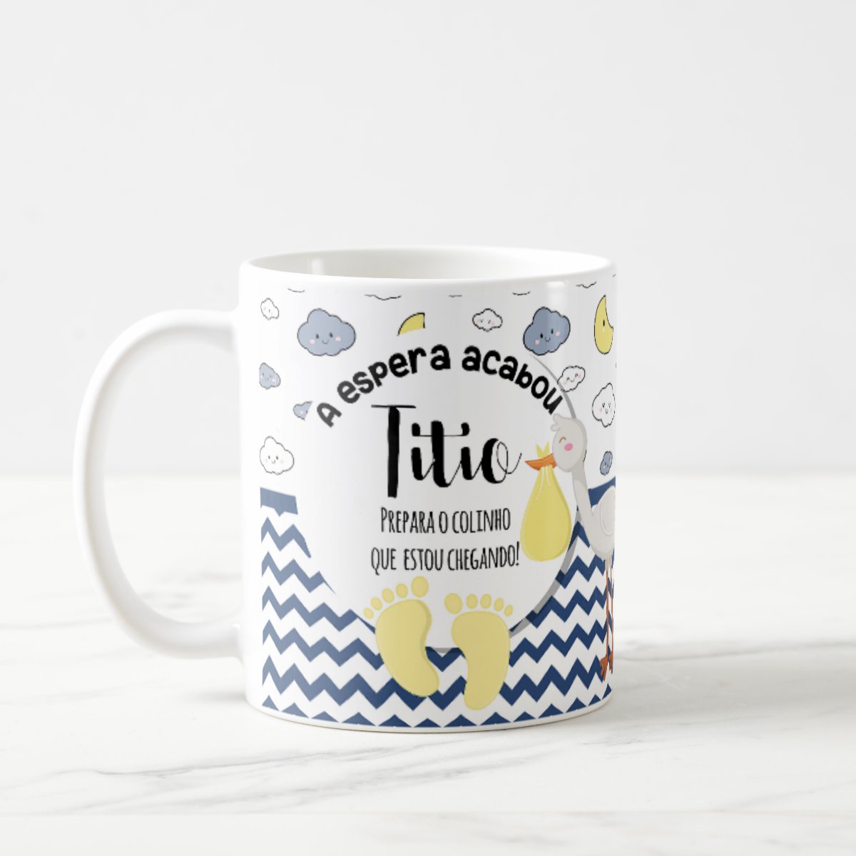 Caneca Tio Prepara o Colinho Titio Surpresa Gravidez