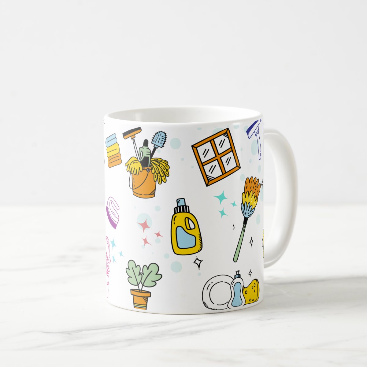 Caneca Personalizada Auxiliar de Limpeza Faxina com Avatar