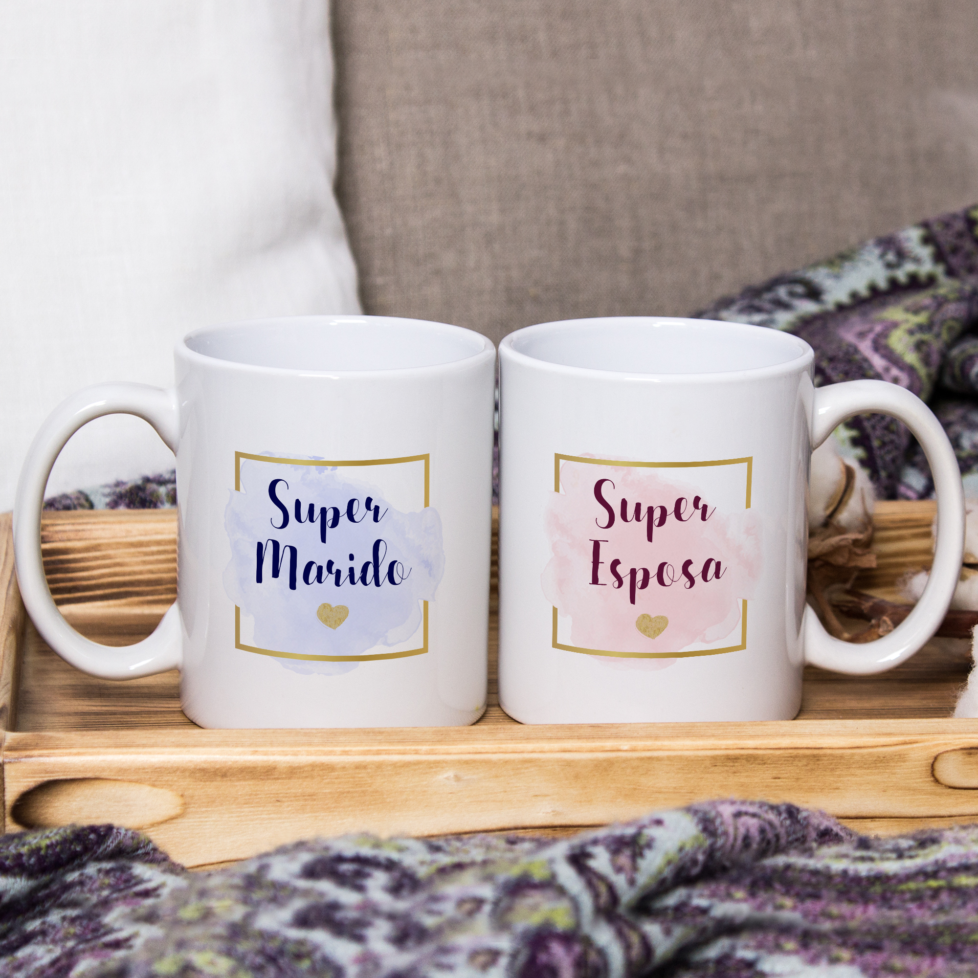 Kit 2 Canecas Personalizada Presente Casal Esposa E Esposo - Outros (Casal)