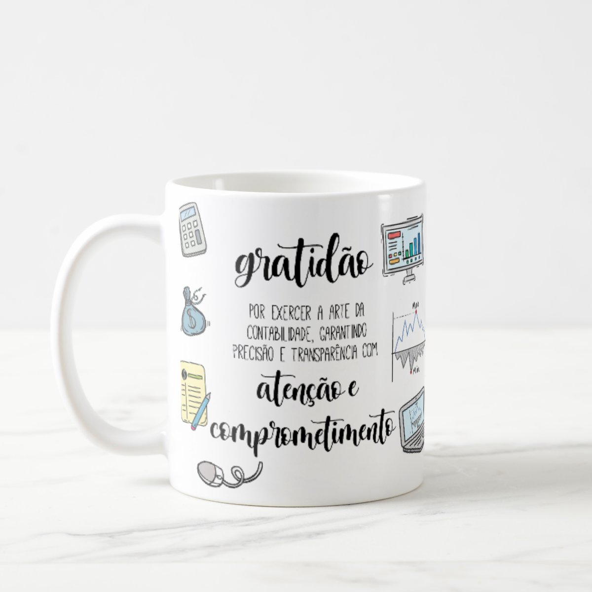 Caneca Profissão Presente Profissionais de Contabilidade