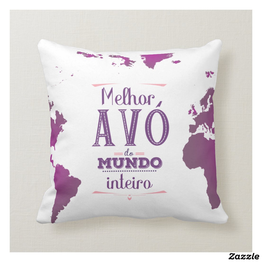 Almofada Personalizada de Lembrança para Melhor Avó do Mundo