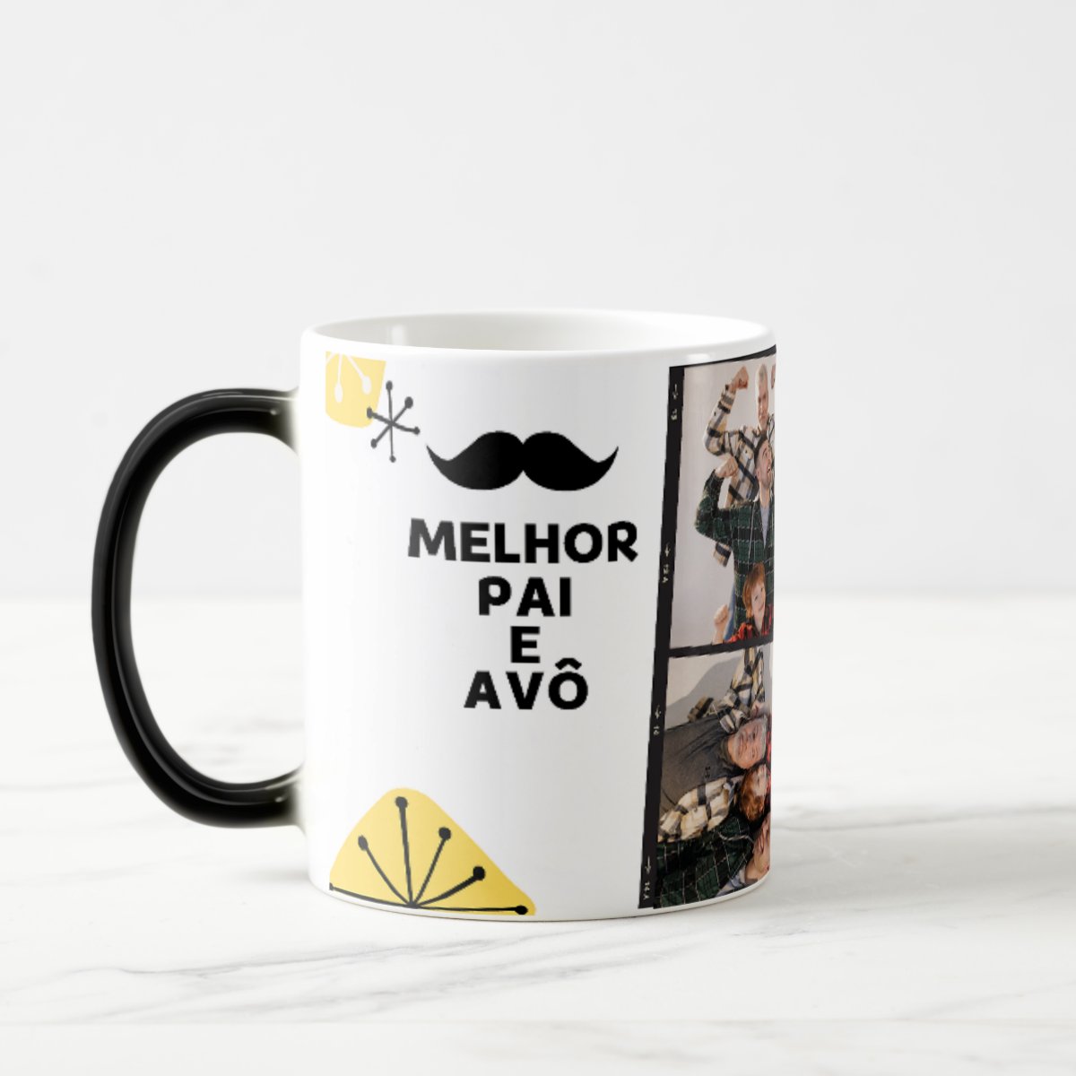 Caneca Mágica Criativa Presente Especial Melhor Pai e Avô