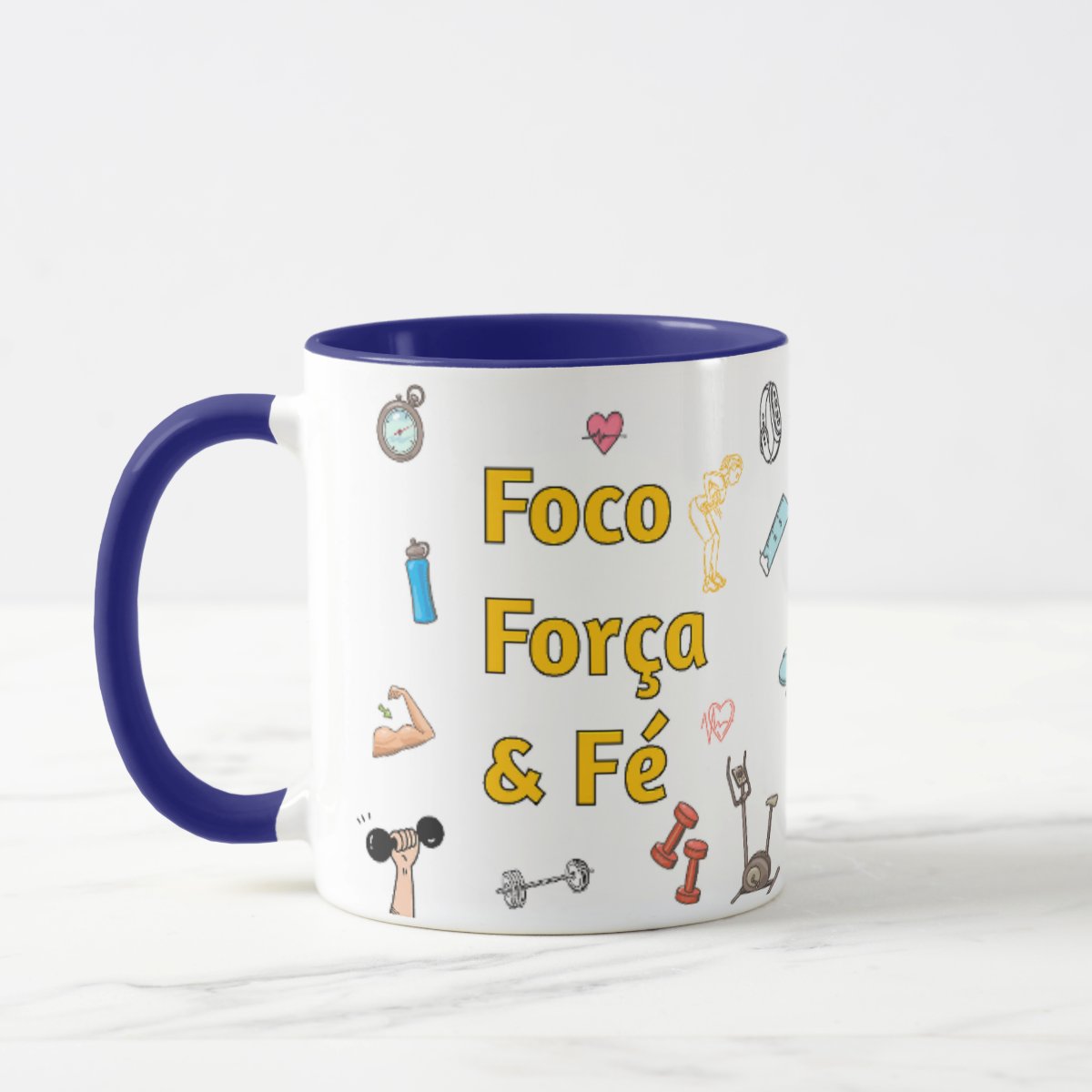 Caneca Musculação Personalizada com Frase Academia - Hobbies (Esportista)