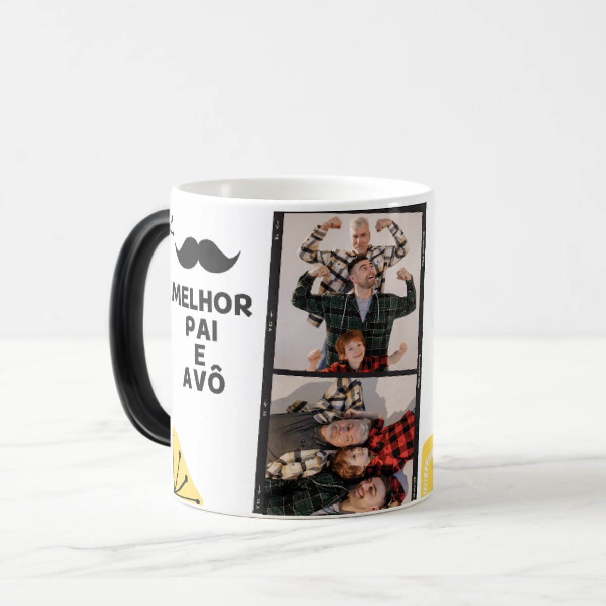 Caneca Mágica Criativa Presente Especial Melhor Pai e Avô