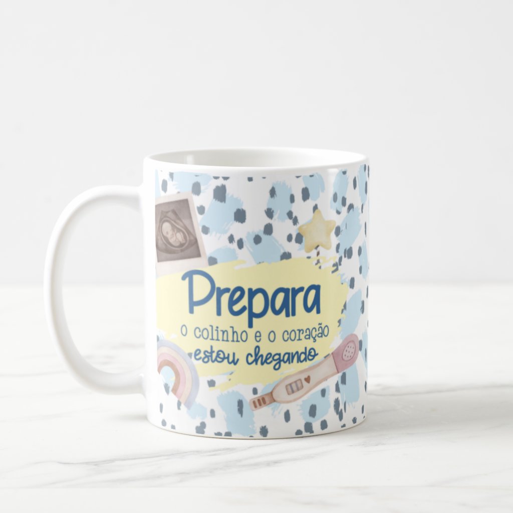 Caneca Presente Personalizado Para Contar Gravidez A Família - Anúncio de Gravidez (Família/Geral)