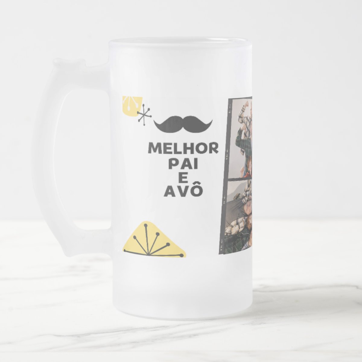 Copo de Cerveja Presente Especial para Melhor Pai e Avô