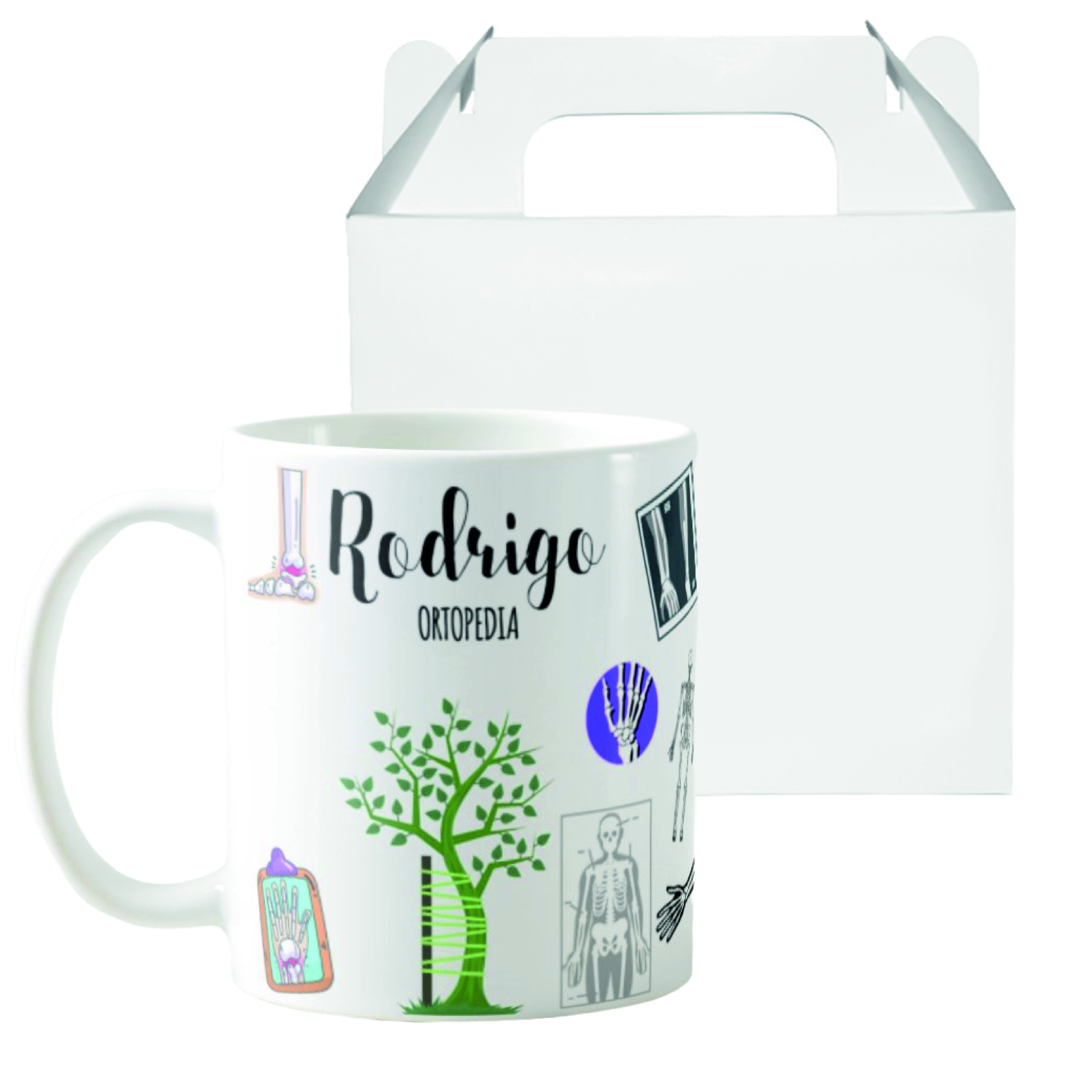 Caneca Medicina Ortopedista Presente Personalizada Com Nome - Profissões (Medicina)
