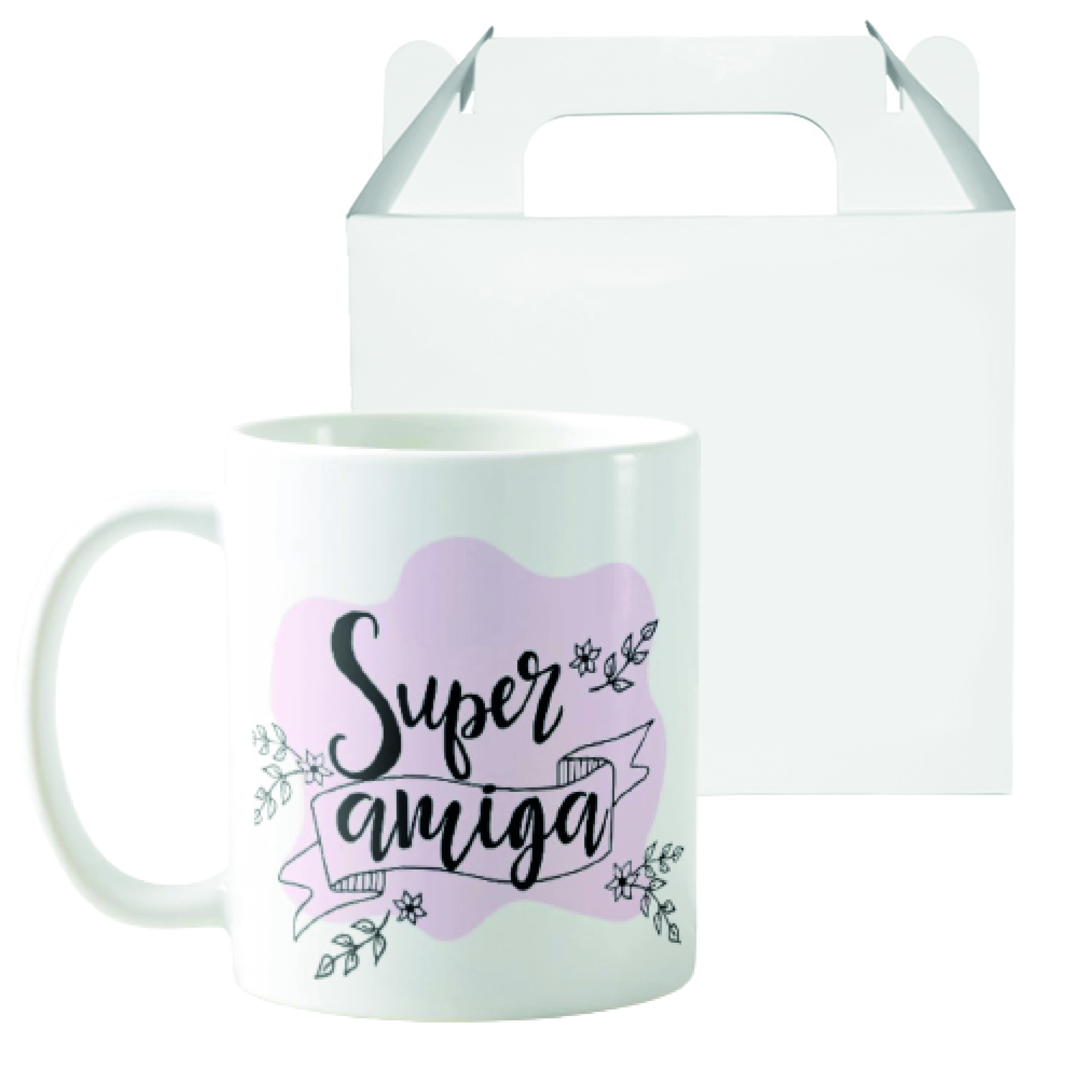 Caneca Presente Personalizado Dia do Amigo para Super Amiga - Outros (Amigo(a))