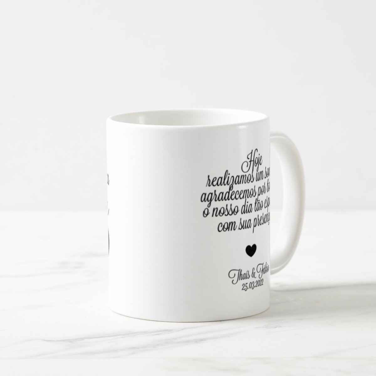 Caneca Casamento Pai Presente Personalizada Com Nome