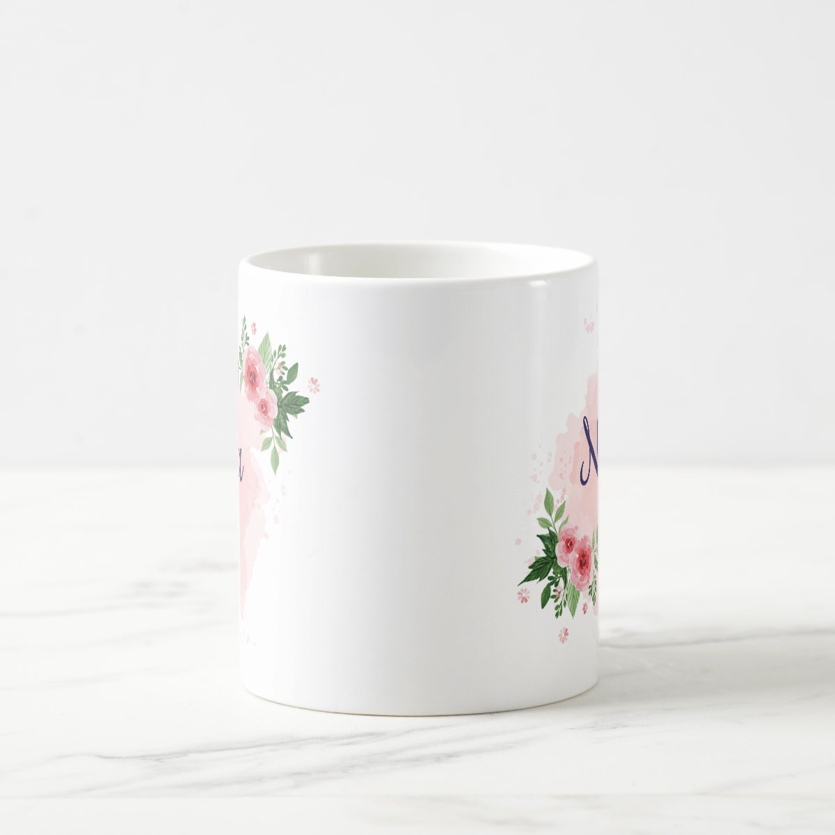 Branco / Noiva / Floral Rosa