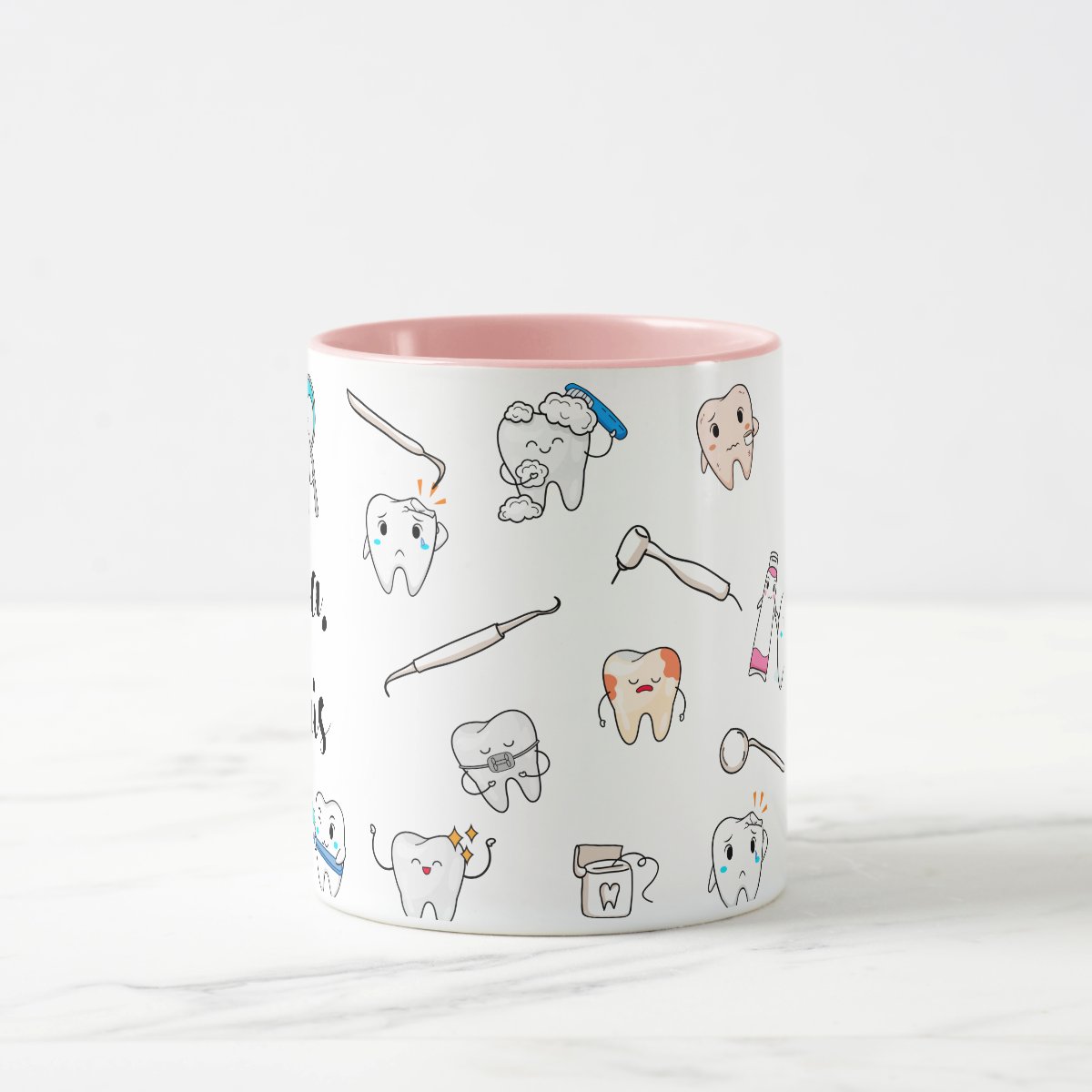 Caneca Dentista Odontologista Com Nome