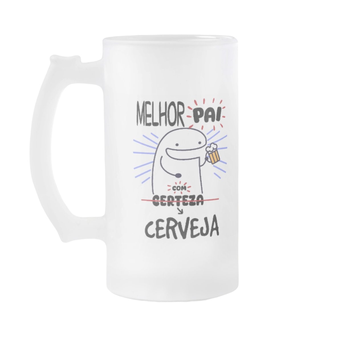 Copo de Cerveja Personalizado Melhor Pai com Cerveja