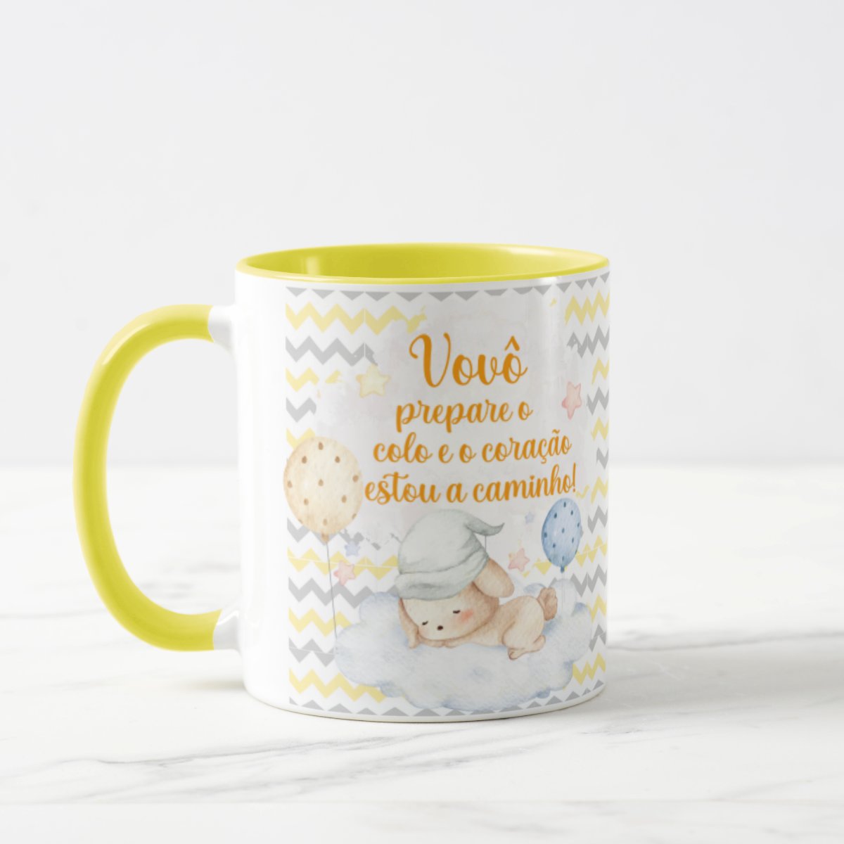 Caneca Presente Criativo Anunciar Gravidez Família - Vovô - Anúncio de Gravidez (Avós)