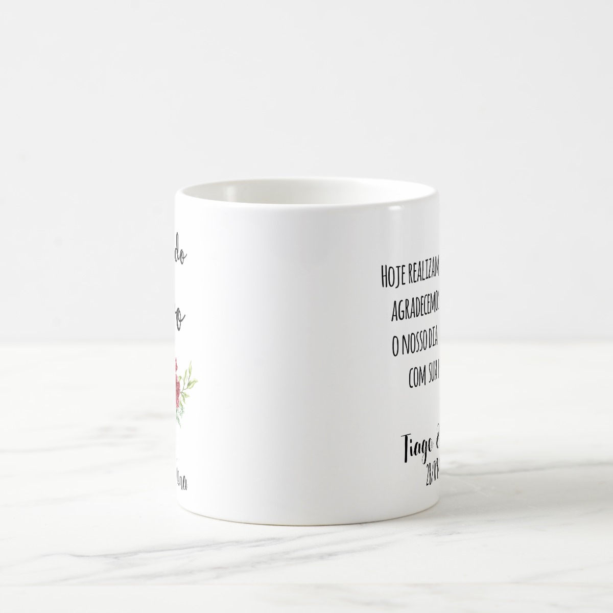 Caneca Casamento Marsala Presente Criativo Avó do Noivo