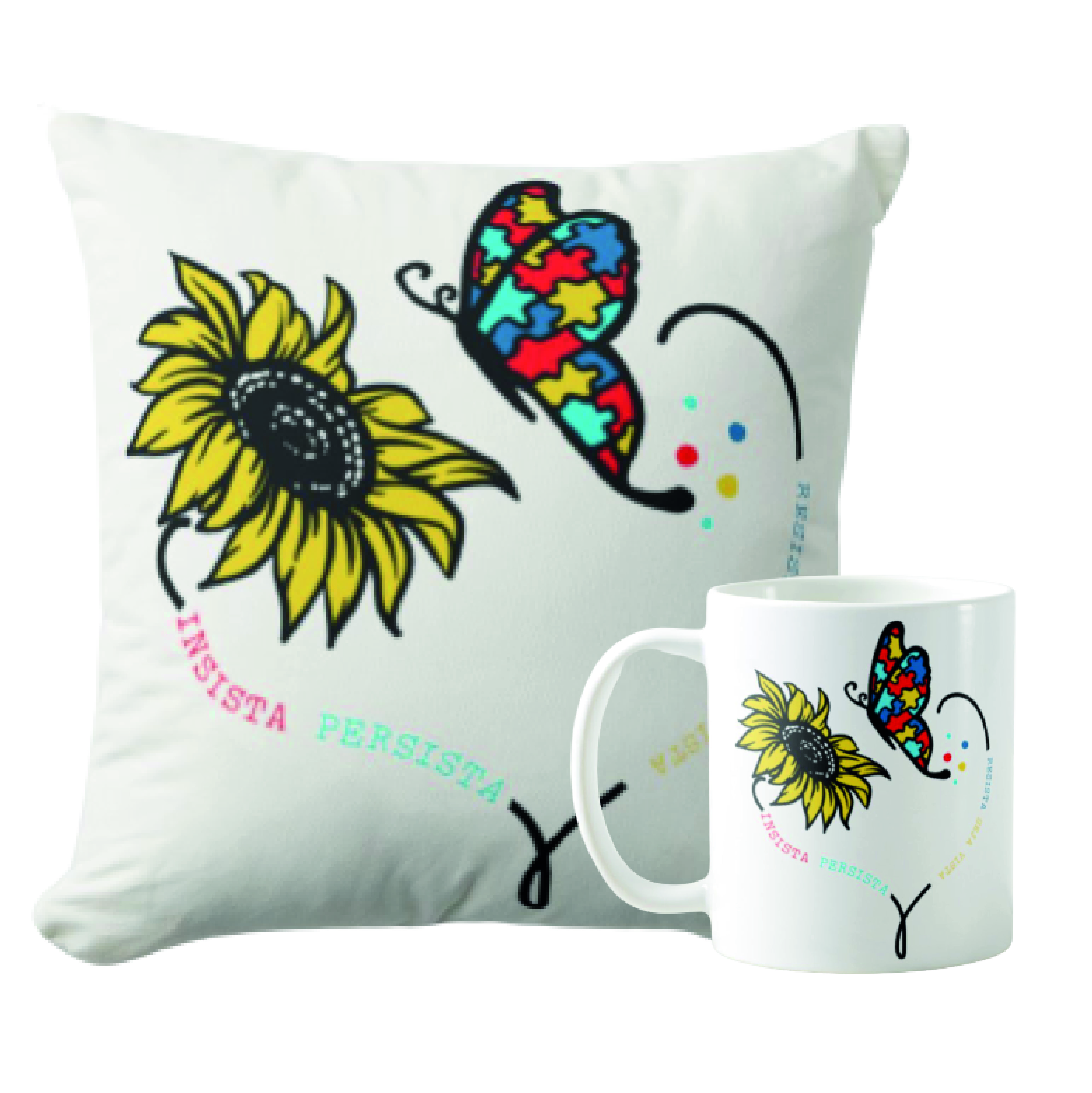 Kit Caneca e Almofada Presente Especial para Mãe de Autista - Família (Mãe)