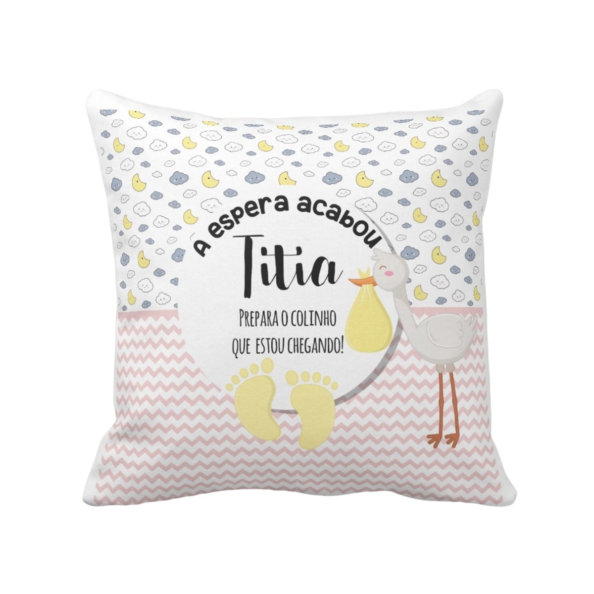 Almofada Decorativa Presente Revelação Gravidez para Titia