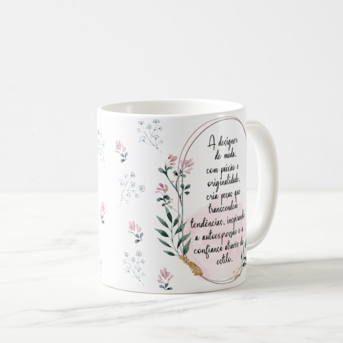Caneca Feminina Delicada Presente Profissão Design de Moda