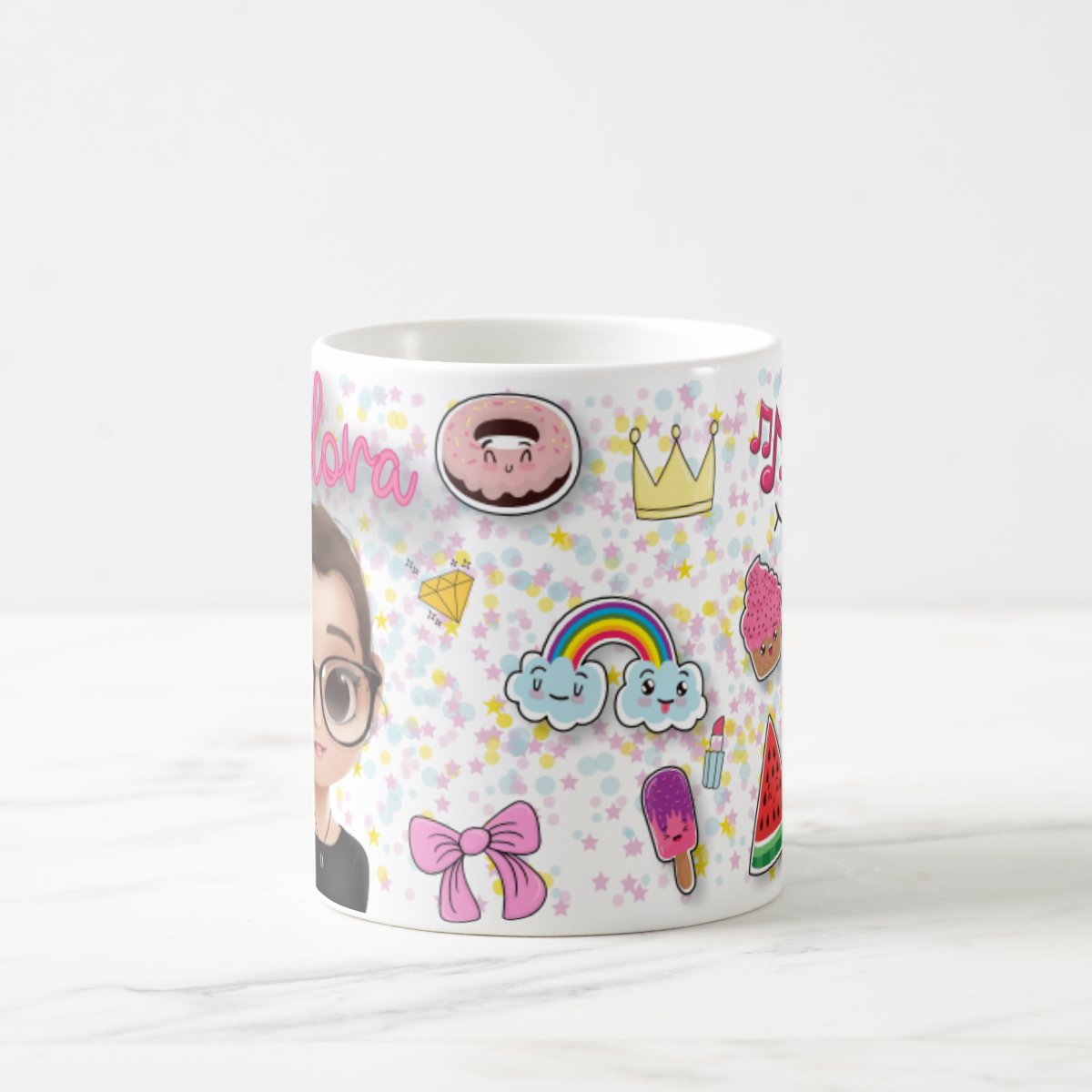 Caneca Infantil Unicórnio de Presente Criativo Menina Avatar