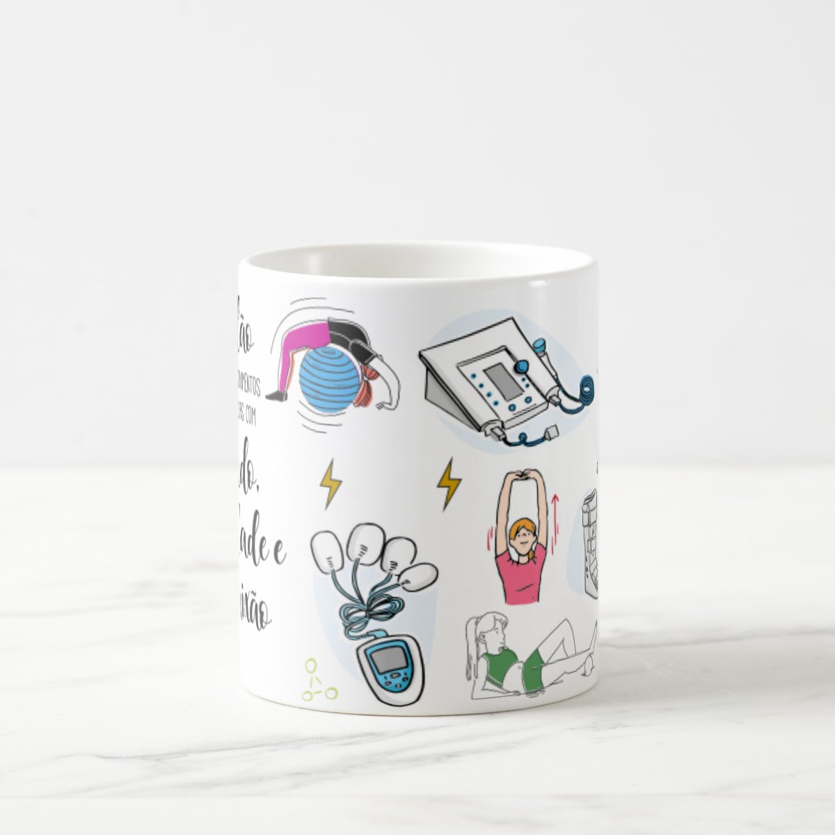 Caneca Personalizada Profissão Fisioterapia Fisioterapeutas