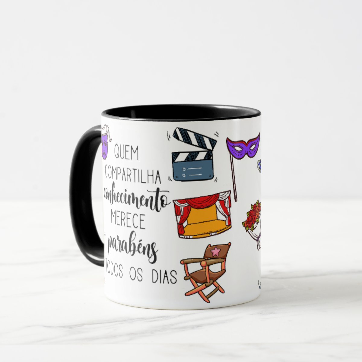 Caneca Professora de Teatro Dia dos Professores Presente Criativo Escola 🎭