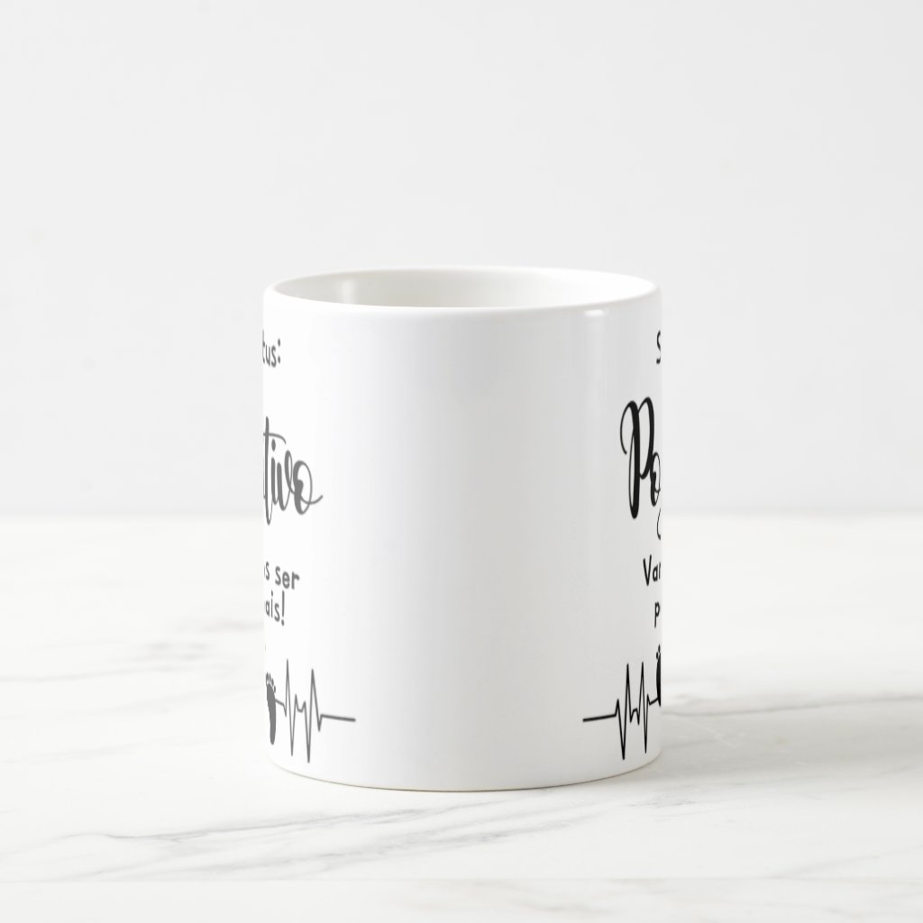 Caneca Mágica Presente Anúncio Gravidez Positivo Família