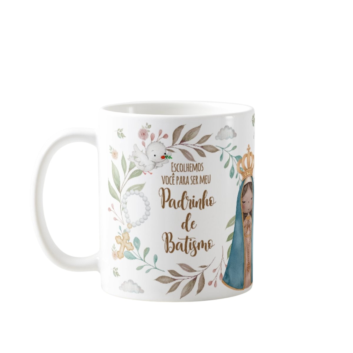 Caneca Padrinho de Batismo Lembrancinha Personalizada