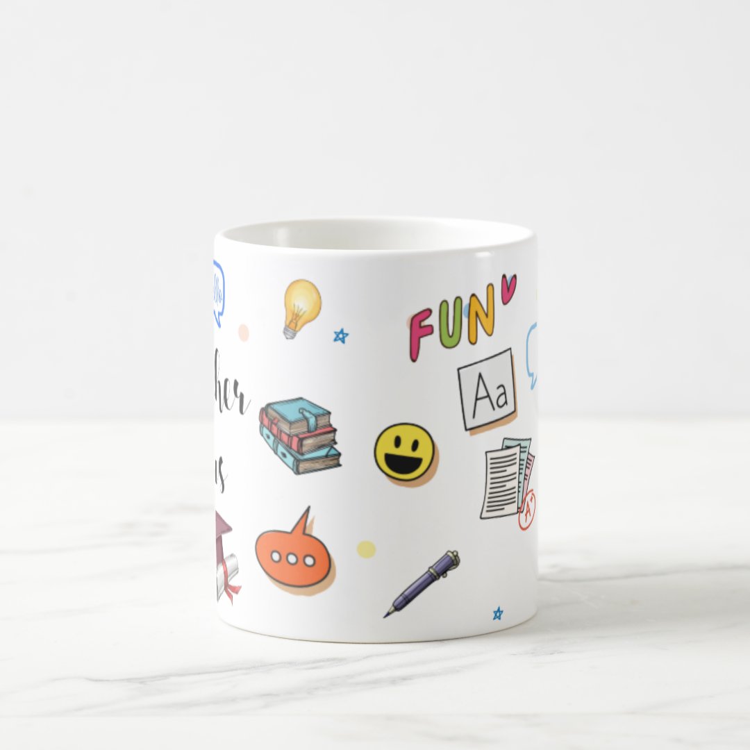 Caneca Personalizada Presente Profissão Professor de Inglês