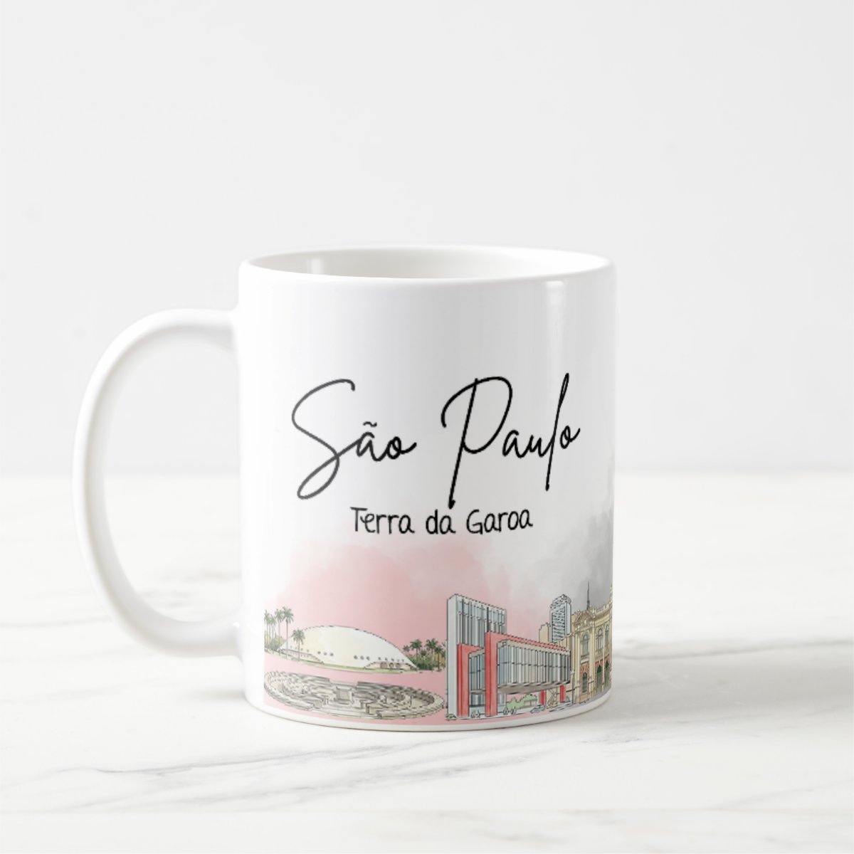 Caneca Personalizada São Paulo Lembrança Cidade Terra da Garoa