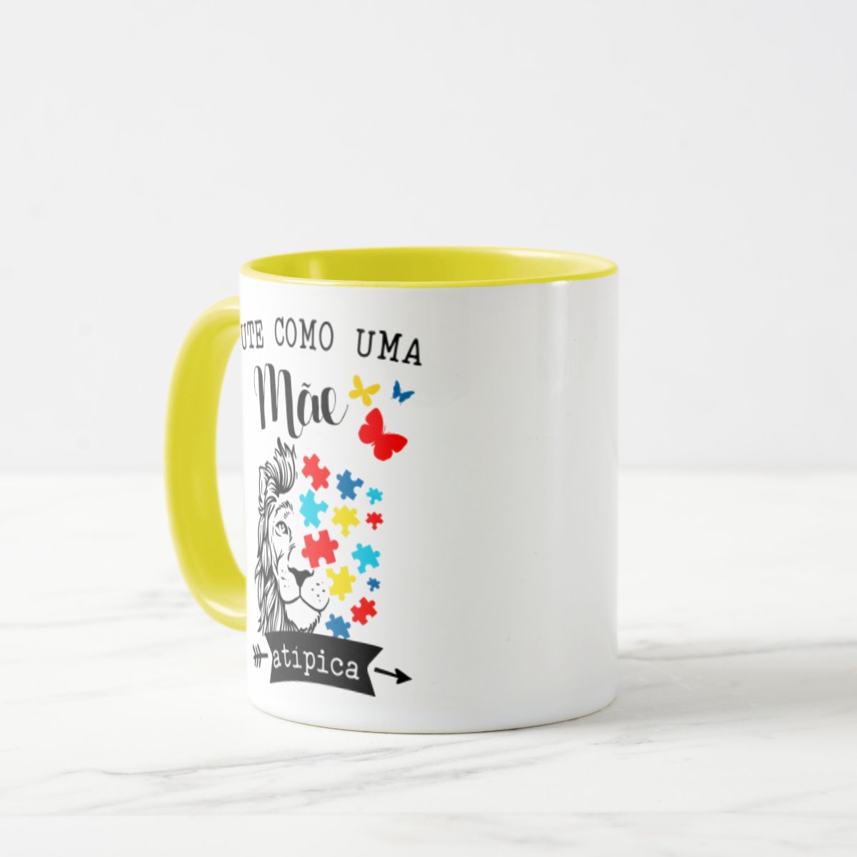 Caneca Personalizada Autismo Lute Como Uma Mãe Atípica