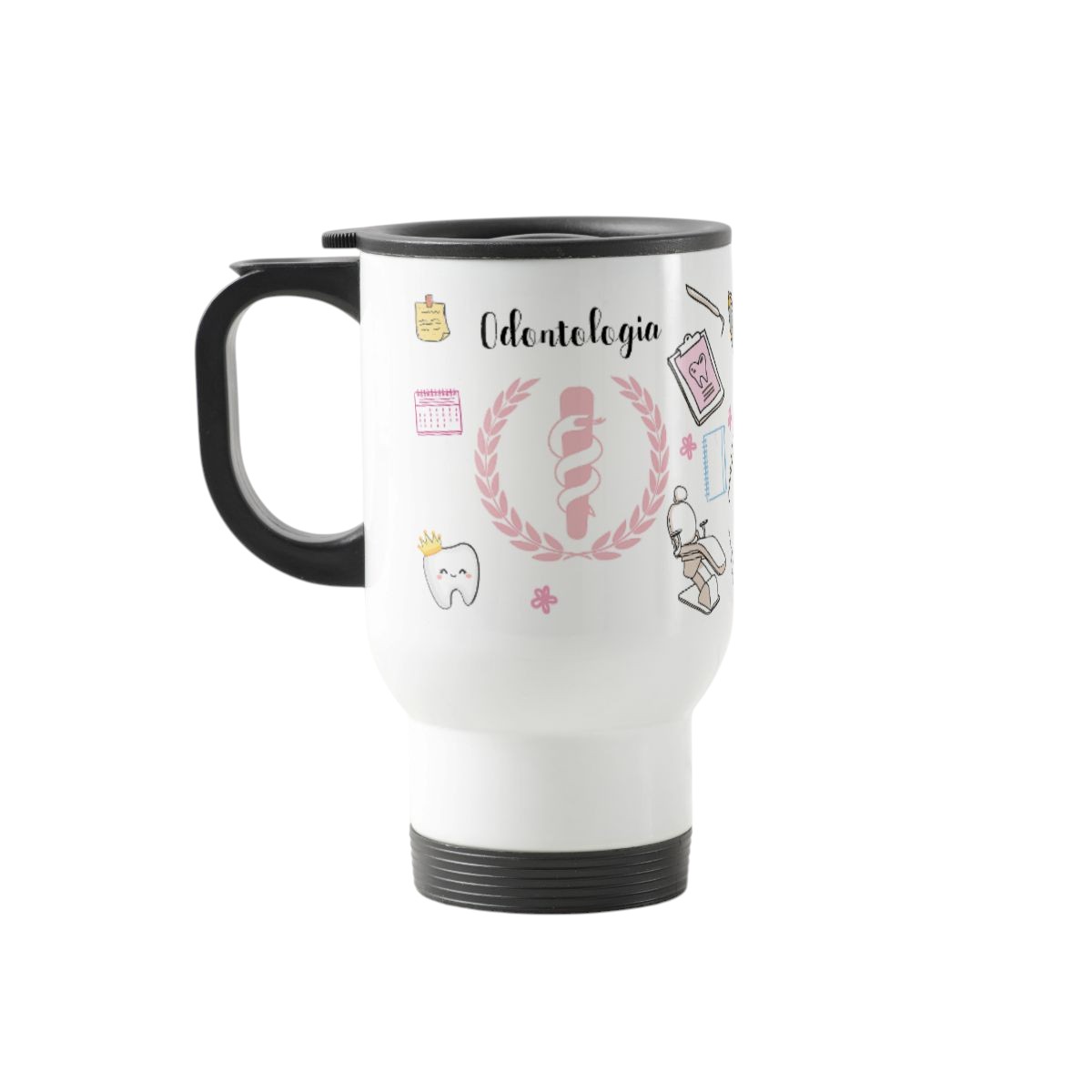 Conjunto Copo Térmico e Caneca Personalizada Odontologia