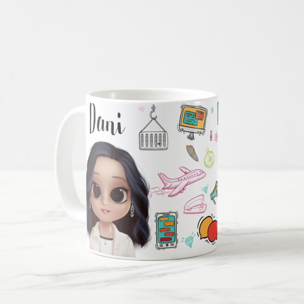 Caneca Personalizada Comércio Exterior com Nome e Avatar