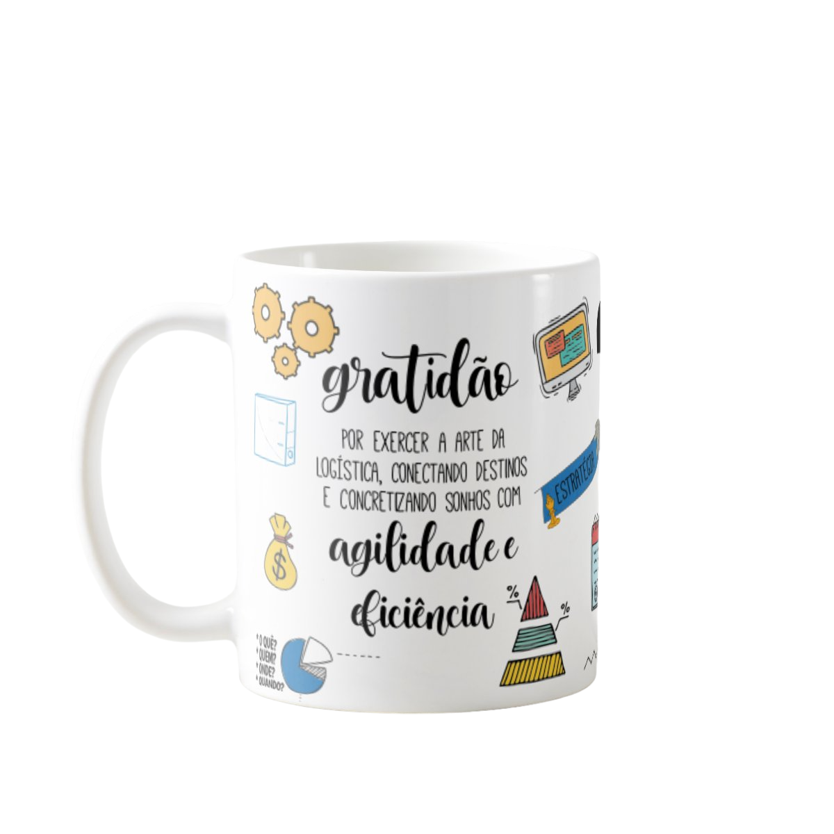Caneca Profissão Logistica Criativo Empresa de Transporte
