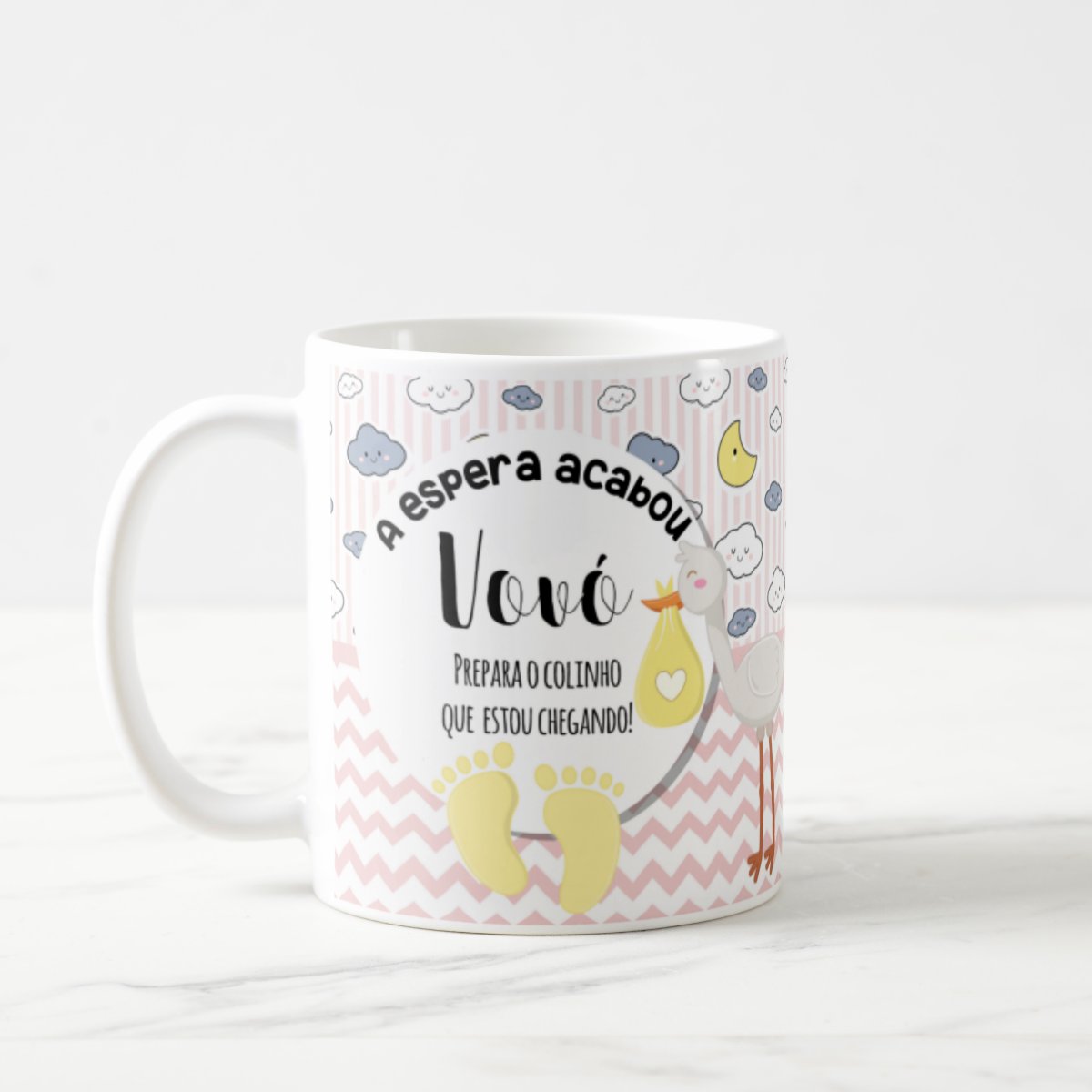 Caneca Personalizada Anúncio de Gravidez para Avó Vovó - Anúncio de Gravidez (Avós)