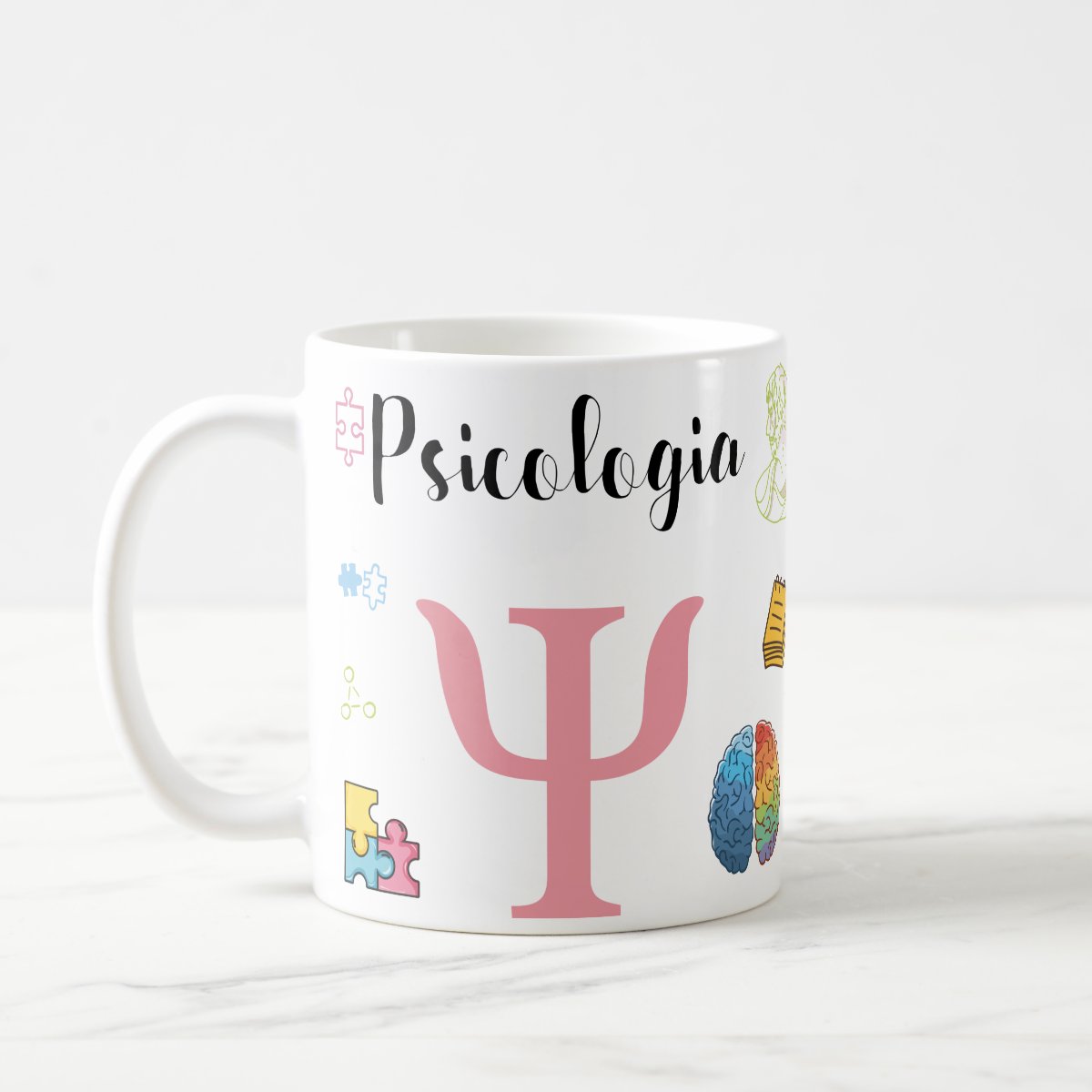 Caneca Psicologia Presente Pronta Entrega Xicara Psicóloga