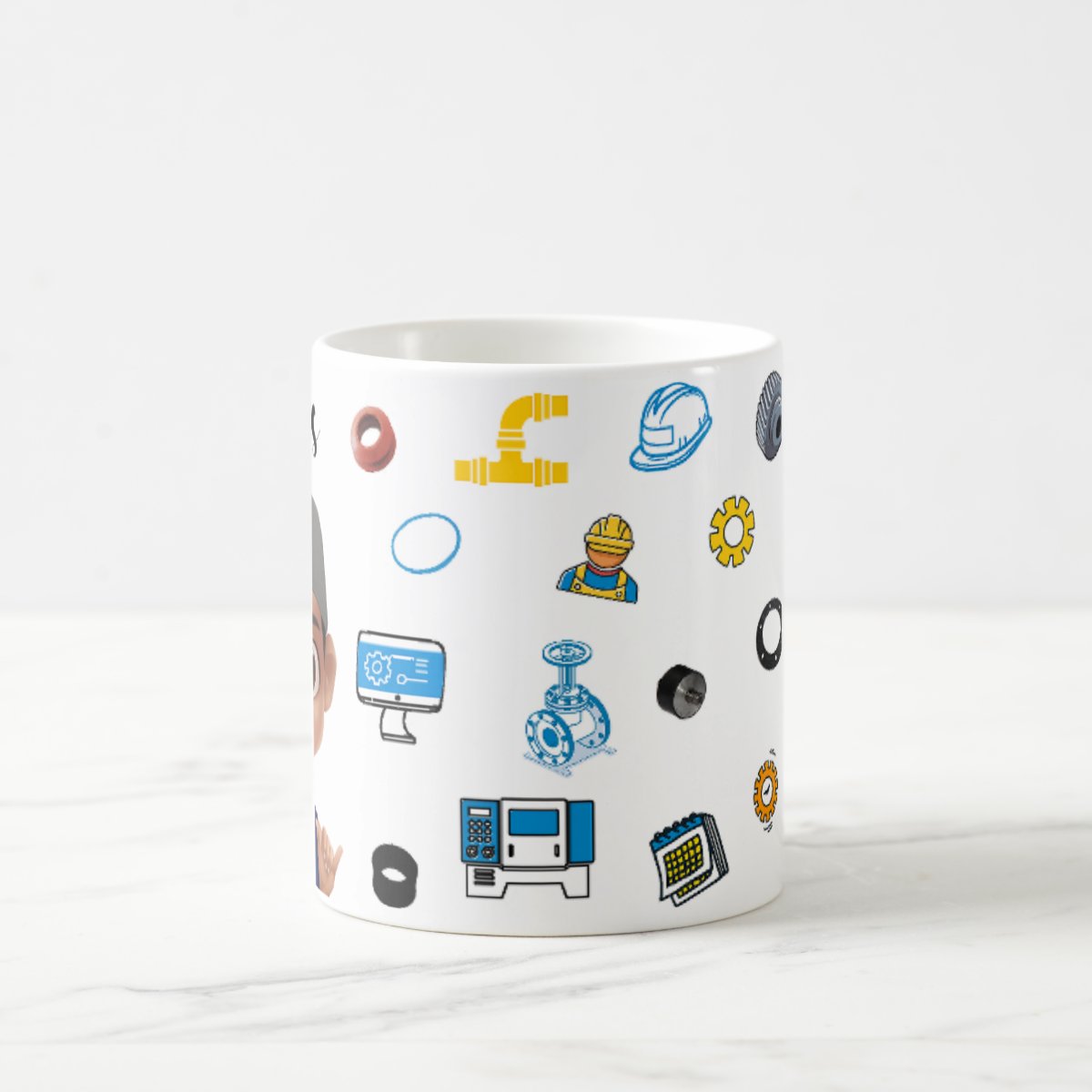 Caneca Personalizada para Operador de Máquinas com Avatar