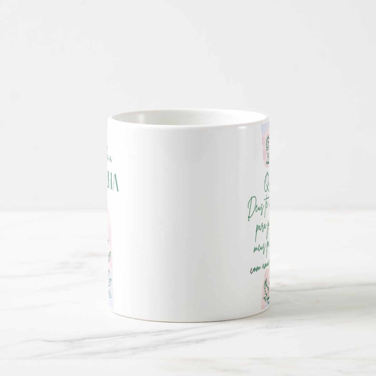 Caneca Convite Madrinha de Batismo Dinda