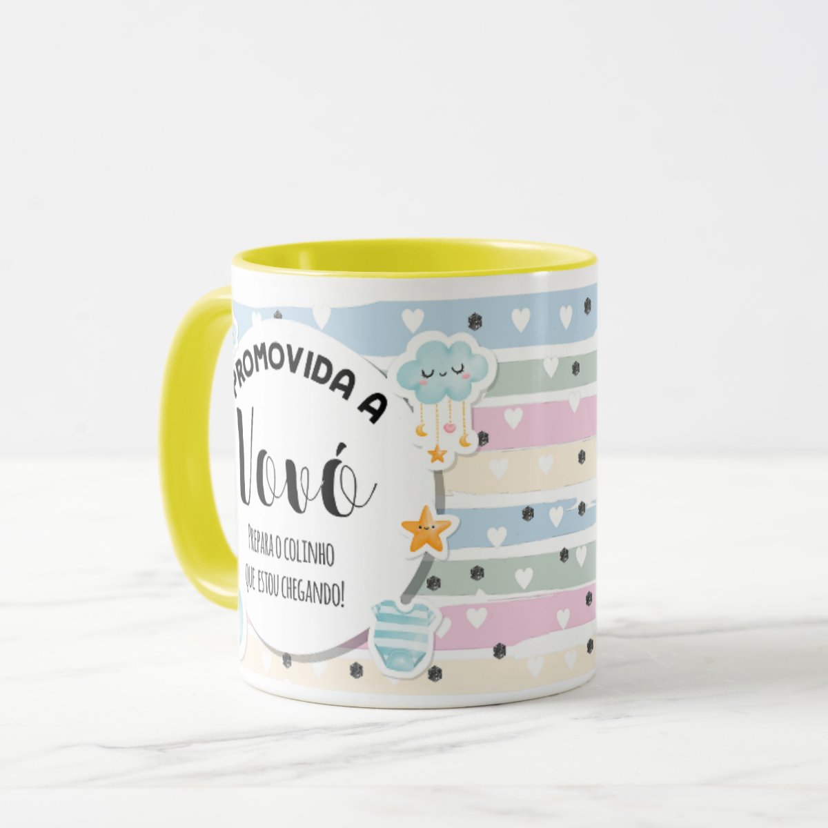 Caneca Personalizada Anúncio De Gravidez Gestação Vovó Avó