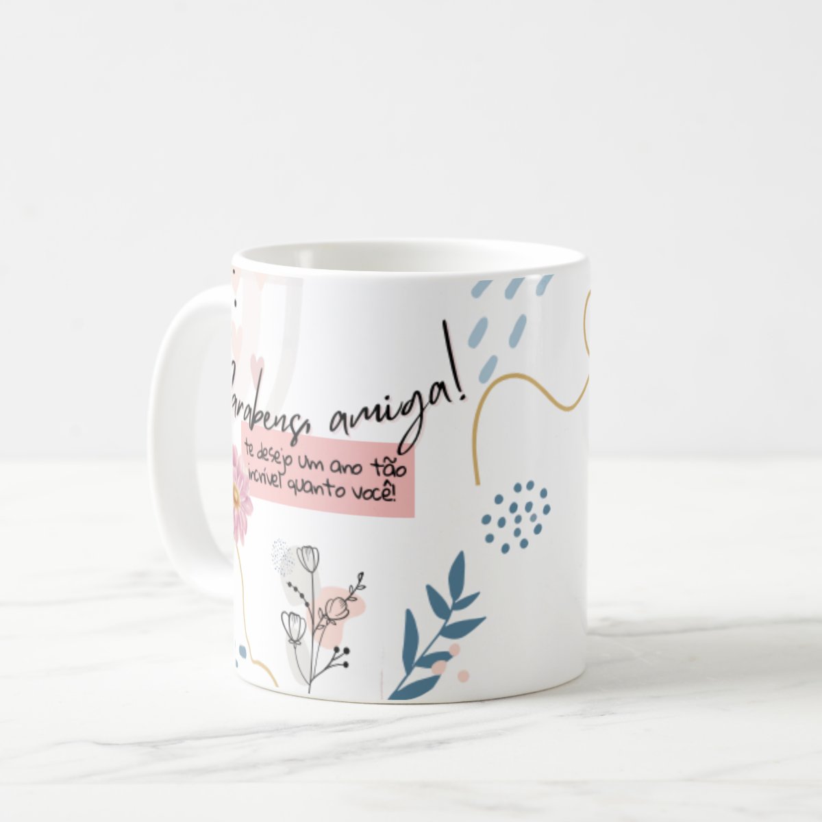 Caneca Mágica Presente Divertido de Aniversário para Amiga