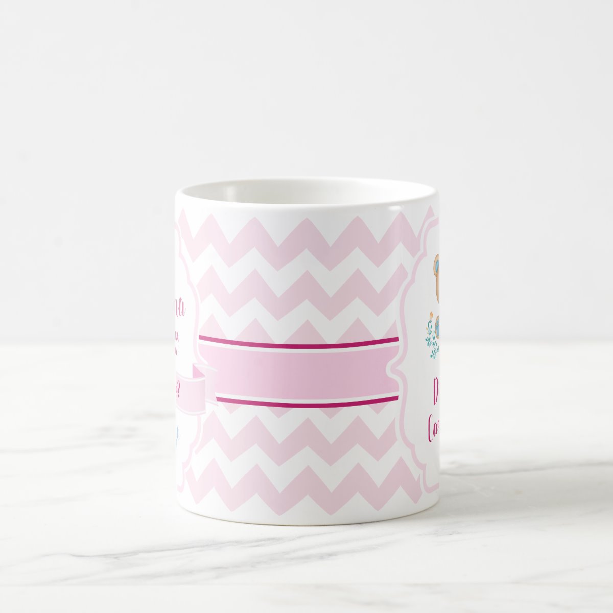 Caneca de Cerâmica Personalizada Madrinha Batizado Urso