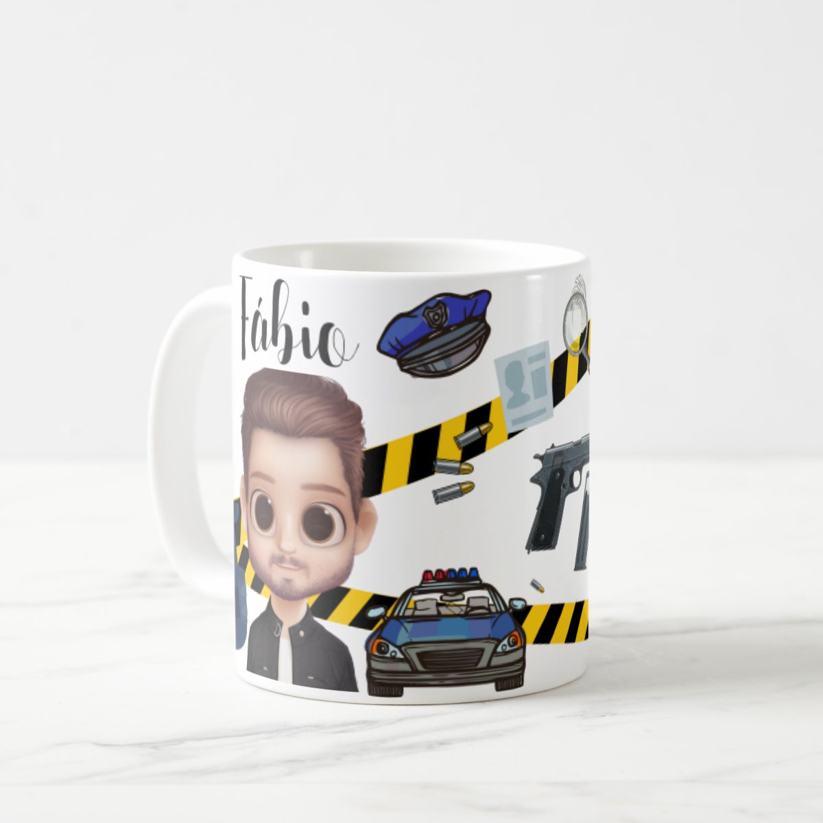 Caneca Personalizada Presente Criativo Policial